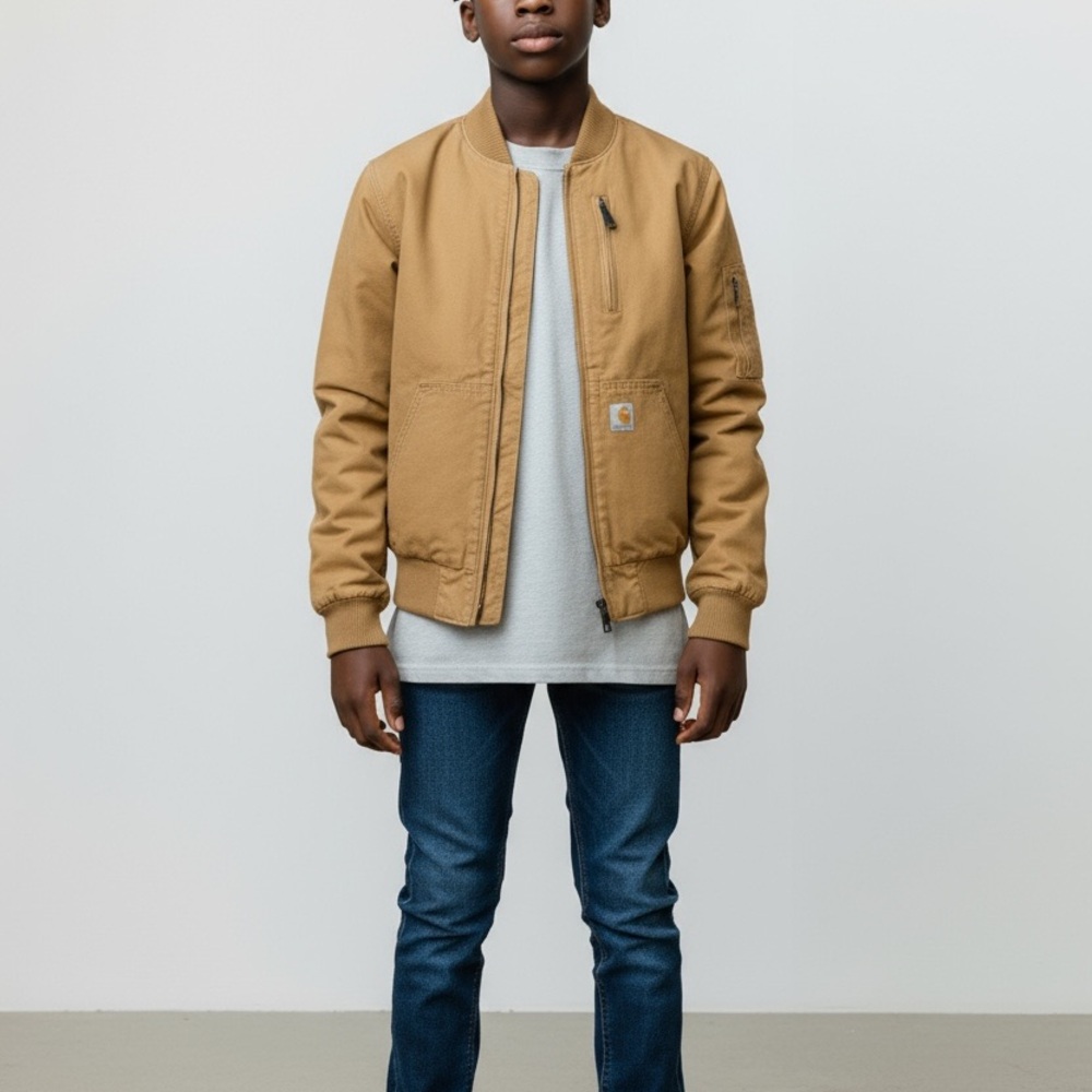 Carhartt Boys  Brown Bomber Jacket